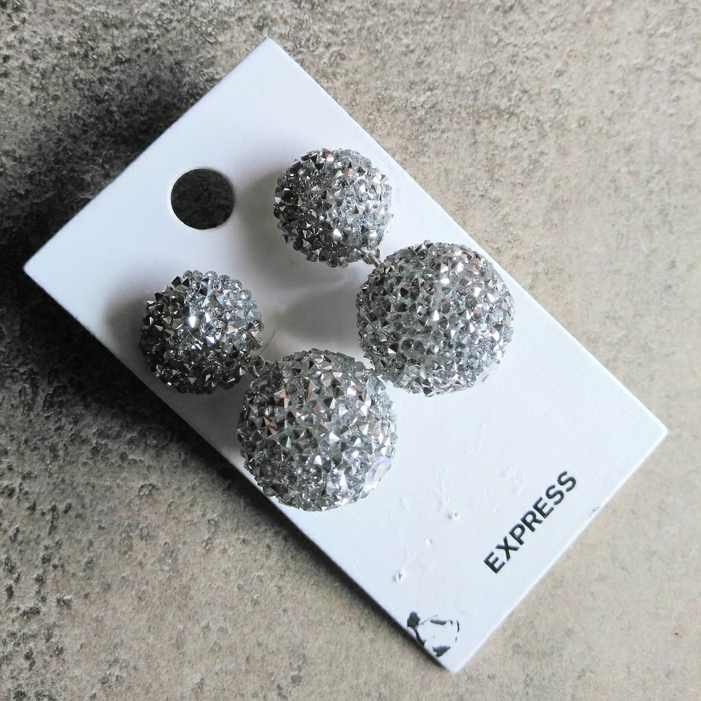 Express Rhinstone Earrings New